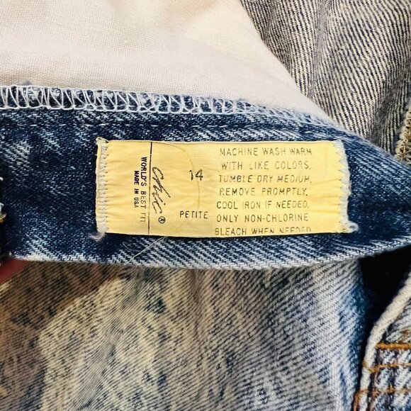 Vintage 80s CHIC Acid Wash High Rise Mom Jeans Tapered Pleated Size 14 W USA - Picture 6 of 16